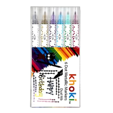 Dual Tip Dot & Glitter Markers - Set of 6's